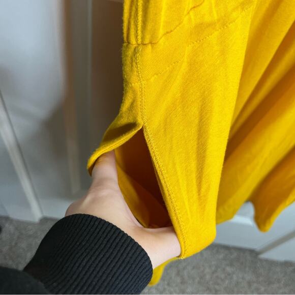 Sweaty Betty Yellow Take It Easy Waist Tie Drawstring Dress Size Small - Picture 6 of 8
